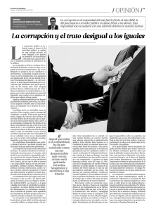 La corrupción y el trato desigual a los iguales