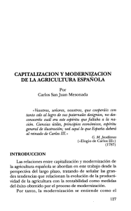 CAPITALIZACIÓN Y MODERNIZACIÓN DE LA AGRICULTURA
