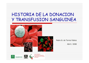 Historia de la Donación - Centro Regional de Transfusión