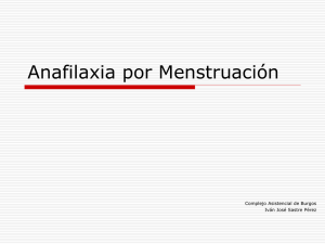 Anafilaxia por Menstruación