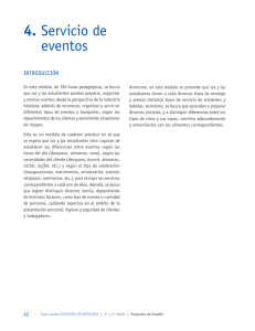 M&Oacute;DULO 4 &middot; SERViCiO DE EVENTOS