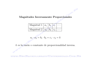 Magnitudes Inversamente Proporcionales