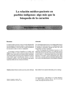 La relacion medico-paciente en pueblos indigenas: algo mas que la