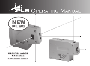 operating manual - Pacific Laser Systems