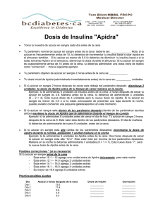 Dosis de Insulina "Apidra"