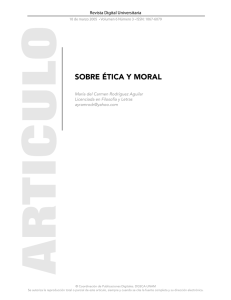 sobre ética y moral - Revista Digital Universitaria
