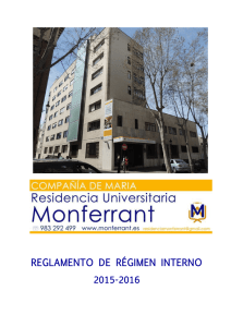 REGLAMENTO DE RÉGIMEN INTERNO - Residencia Universitaria