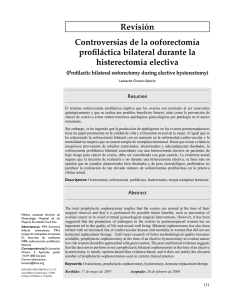 Controversias de la ooforectomía profiláctica bilateral