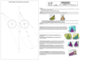 Rectas tangentes a la Esfera desde un punto exterior