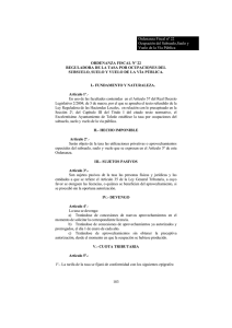 Ordenanza Fiscal nº 22 Ocupación del Subsuelo,Suelo y Vuelo de