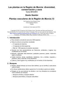 Sexta Sesión Plantas vasculares de la Región de Murcia (1)