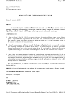 RESOLUCIÓN DEL TRIBUNAL CONSTITUCIONAL Lima, 25 de