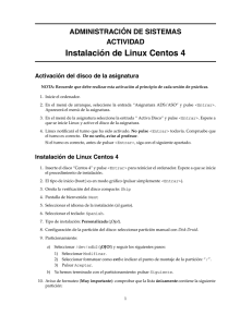 Instalaci ´on de Linux Centos 4