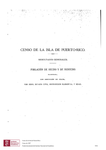 Censo de la Isla de Puerto-Rico Censo de 1887 Fondo documental