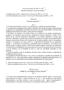 Ley 184 del 4 de maggio del 1983 - Commissione per le Adozioni