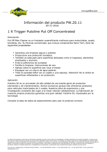 Información del producto PW.20.11 1 lt Trigger Putoline Put Off