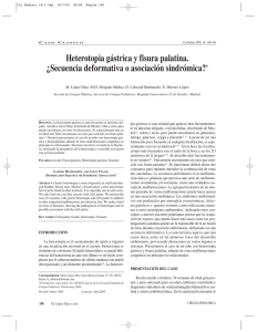 CASO CLINICO: Heterotopia gástrica y fisura palatina. ¿Secuencia