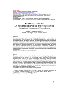 Institucional perspectives of posmodernity