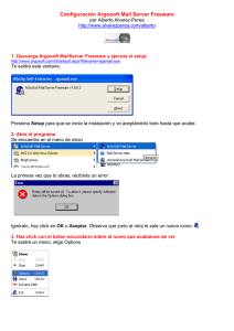 Configuración Argosoft Mail Server Freeware