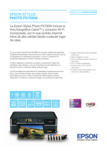 La Epson Stylus Photo PX700W incluye la tinta fotográfica Claria
