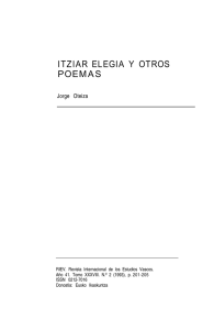 Jorge Oteiza. Itziar Elegía y otros poemas