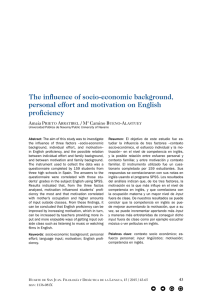The influence of socio-economic background, personal effort and