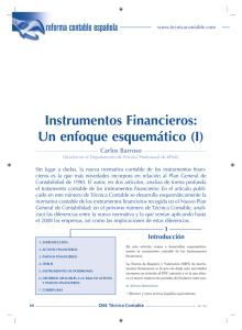 Instrumentos Financieros: Un enfoque esquemático (I