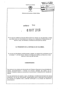 decreto 766 del 06 de mayo de 2016
