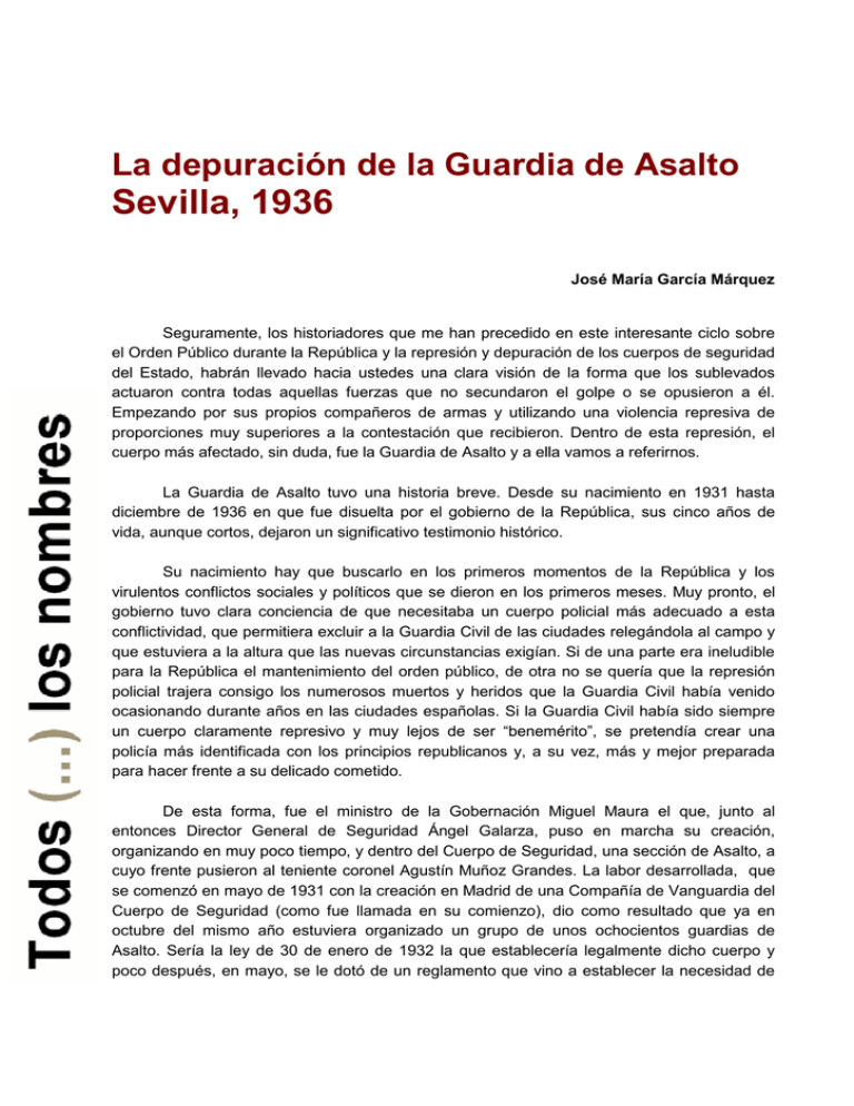 TLN Investigaciones Jose Maria Depuracion Guardia Asalto