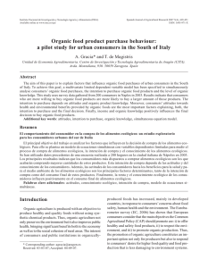 Organic food product purchase behaviour: a pilot study for