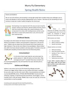 Murry Fly Elementary Spring Health Notes