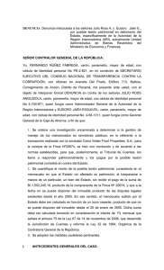 DENUNCIA Denuncia interpuesta a los se&ntilde;ores Julio Ross A. y