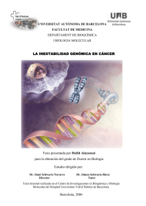 La inestabilidad genómica en cáncer