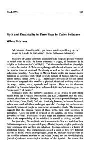 Myth and Theatricality in Three Plays by Carlos