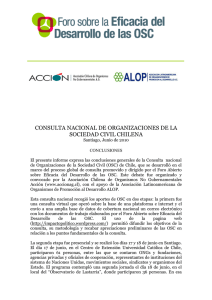 consulta nacional de organizaciones de la sociedad civil chilena