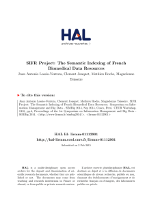 SIFR Project: The Semantic Indexing of French Biomedical
