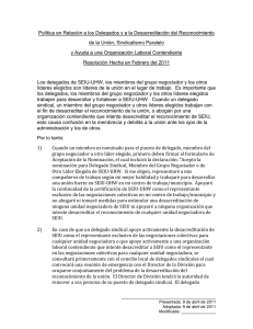 Policy on Stewards and Decertification Reso _Spanish