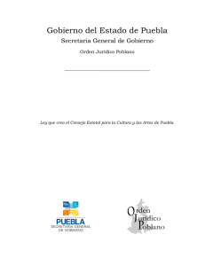 Ley que crea el Consejo Estatal para la Cultura y las Artes de Puebla