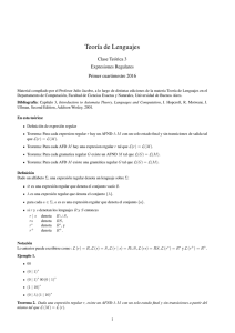 Teorıa de Lenguajes - Departamento de Computación