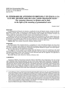 The Antonine Itinerary in Britain and in Italy in the light of the