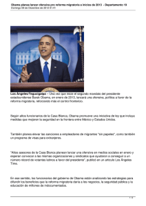 Obama planea lanzar ofensiva pro reforma