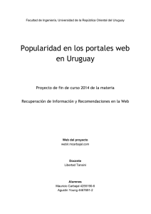 Popularidad en los portales web en Uruguay