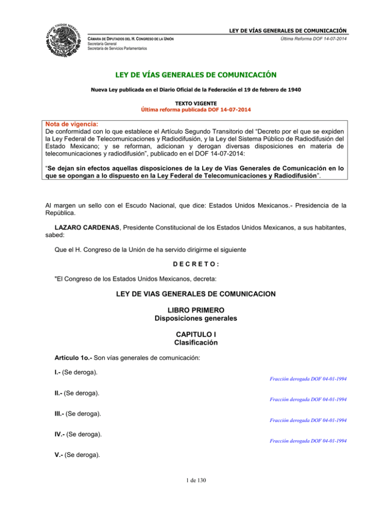 Ley De V as Generales De Comunicaci n