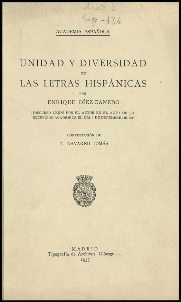 Unidad Y Diversidad Las Letras Hispánicas