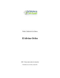 El divino Orfeo - Biblioteca Virtual Universal