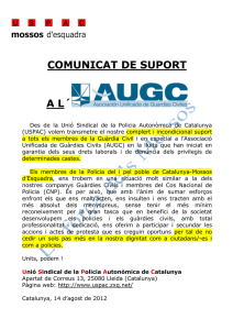 comunicado soporte augc