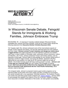 In Wisconsin Senate Debate, Feingold Stands for Immigrants