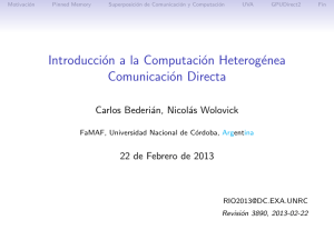 Introducción a la Computación Heterogénea Comunicación Directa