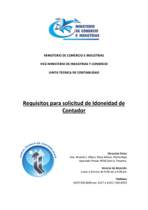 Requisitos para solicitud de Idoneidad de Contador
