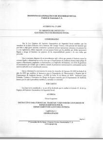 Acuerdo No. 17/2009, Instructivo para formular, tramitar y